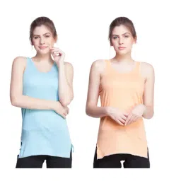 Dollar Missy Orange & Blue Camisole Pack of - 2-image-93