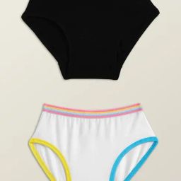 XY Life Kids Black & White Relaxed Fit Panties (Pack of 2)-image-37
