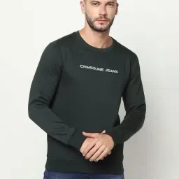 Crimsoune Club Dark Green Regular Fit Printed Sweatshirt-picture-20