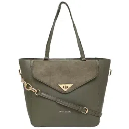 Marina Galanti Olive Solid Medium Tote Handbag-23