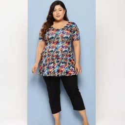 Aarika Multi-Color Printed Short Sleeves Swimsuit With Goggles-picture-21