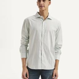 Levi's Grey Cotton Slim Fit Striped Shirt-picture-17