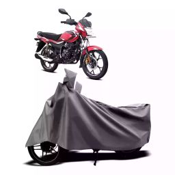 Auto Pearl Two Wheeler Cover with Bag for Bajaj Platina 110 H-Gear, Silver-image-42