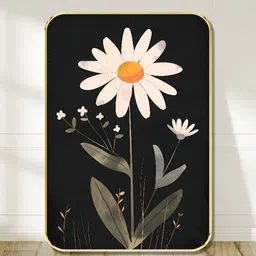 Myntra Elegant Homes Black & White Floral & Botanical Printed Wooden Wall Art-image-76