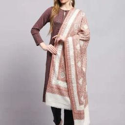 Monte Carlo Women's Brown Self design Shawl-44