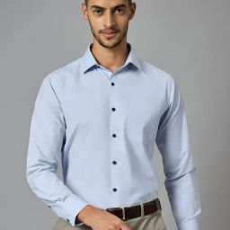 Louis Stitch Blue Regular Fit Shirt-image-61