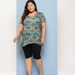 Aarika Green Nylon Printed Short Sleeves Swimsuit With Goggles-image-89