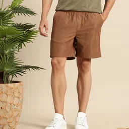 Mast & Harbour Men Ribbed Relaxed Fit Shorts-picture-13