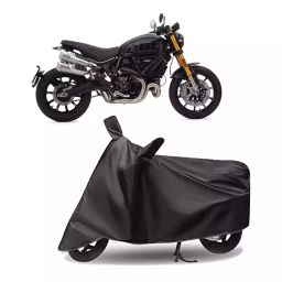 Auto Pearl Polyester Two Wheeler Cover for Ducati Scrambler 1100 (Grey)-picture-29