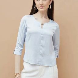 Code By Lifestyle Light Blue Regular Fit Top-picture-23