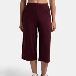 Jockey A150 Women's Super Combed Cotton Rich Elastane Stretch Relaxed Fit Culotte-image-32