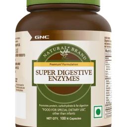 GNC Super Digestive Enzymes | Prebiotics & 11 Potent Enzymes - 100 Veg Capsules-1