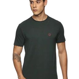 DOMIN8 Dark Green Slim Fit Sports T-Shirt-image-99
