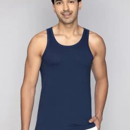 XYXX Navy Round Neck Vest-image-56