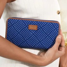Inc.5 Blue Textured Medium Wallet-image-95