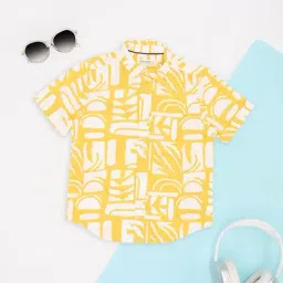 Pantaloons Junior Boys Wax Yellow Printed Shirt-picture-29