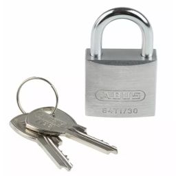 ABUS Key Weatherproof Titanium Weatherproof Padlock Keyed Alike 5 mm Shackle 30 mm Body, 64TI/30 KA6311-image-52