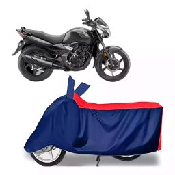 Auto Pearl Two Wheeler Cover with Bag for Honda Unicorn, Red & Blue-image-32