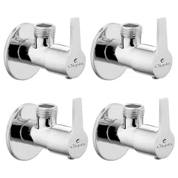 Cliquin Osaka Brass Wall Mount Chrome Finish Angle Valve with Wall Flange (Pack of 4 Pcs)-image-43