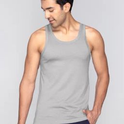 XYXX Light Grey Round Neck Vest-image-45