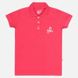 Bodycare Kids Pink Cotton Printed Polo T-Shirt-picture-10