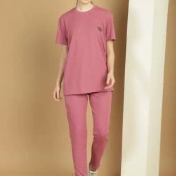 Vimal Jonney Pink T-Shirt & Track Pants Set-46