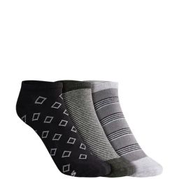 Skechers Black & Grey Cotton Printed Socks Set of 3-image-16