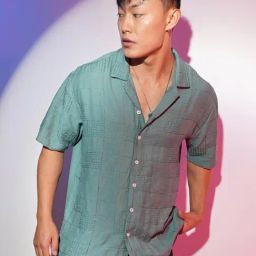 Campus Sutra Green Regular Fit Embroidered Shirt-image-64