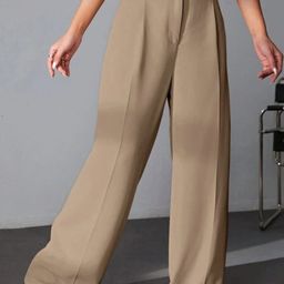 BROADSTAR Women Smart High-Rise Easy Wash Pleated Trousers-image-12