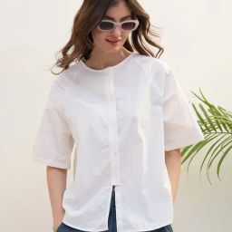 Iconic White Loose Fit Shirt-image-41