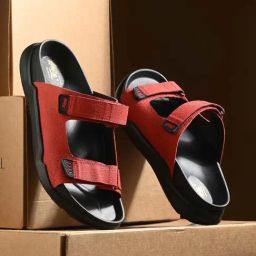 Hitz Men's Red Casual Sandals-30