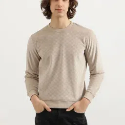 United Colors Of Benetton Beige Regular Fit Texture Sweatshirt-picture-22