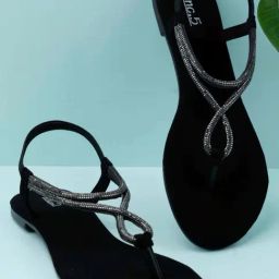 Inc.5 Women's Black T-Strap Sandals-image-23