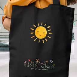 the sack co Black Canvas Tote Bag-image-77