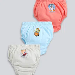 MooNKids Kids Pack Of 3 Printed Pure Cotton Basic Bloomers R1-MK_Bloomer_317-46