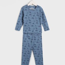 Juniors by Babyshop Boys Dinosaur Printed Pure Cotton T-shirt With Pyjamas-image-74