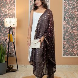 HELLA FASHIONS Ethnic Motifs Woven Design Dupatta with Zari-13