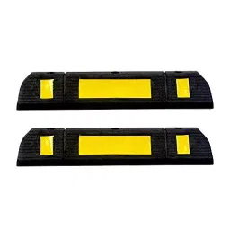 Ladwa Size 500x120 mm Car Wheel Parking Stopper Rubber Yellow & Black, LCS-500 - P2 (Pack of 2)-picture-46