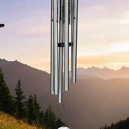 Ekhasa Silver Toned Aluminium Wind Chimes-12