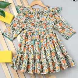 Bella Moda Floral Print Cold-Shoulder Fit & Flare Dress-picture-51