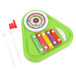 Prime Creations 3 in 1 drum and xylophone with sticks - Green-28