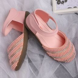 Mine Sole Stone & Pearl Detailed EmbellishedSandals - Baby Pink-image-3
