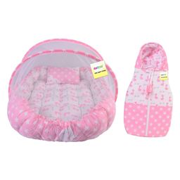 Kwitchy Baby Mattress with Net & Sleeping Bag Luxury Bedding Set Baby Boy's & Baby Girl's (Pink)-22