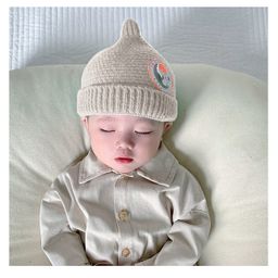 SYGA Woolen Knitted Winter Cap Beige - Diameter 10 cm-image-2
