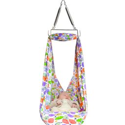 VParents Chunky  Baby Swing Cradle with and Spring (Purple)-16