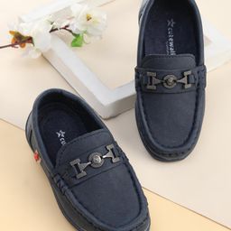 Cute Walk by Babyhug Slip On Formal Loafers - Blue-image-93