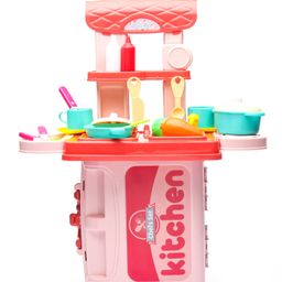 Little Fingers 3 IN 1 Little Kitchen Pretend Play Little Chef Play Set Toy  31 Pieces - Multicolor-108