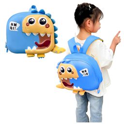 Bembika School Bag The Perfect Children Backpack and School Bags For Kids Compact Stylish Backpack For Kids Exceptional-Quality Kids Kindergarten Backpack and Travel Backpack- (Small Dinosaur|Light Blue) Height 10 Inches-75