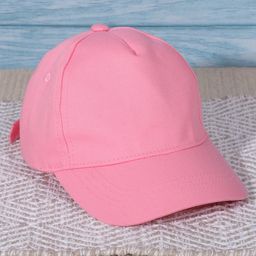 DukieKooky Cotton Solid Baseball Cap - Pink-image-11