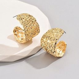 fabula Hammered Chunky Hoop Earrings-30